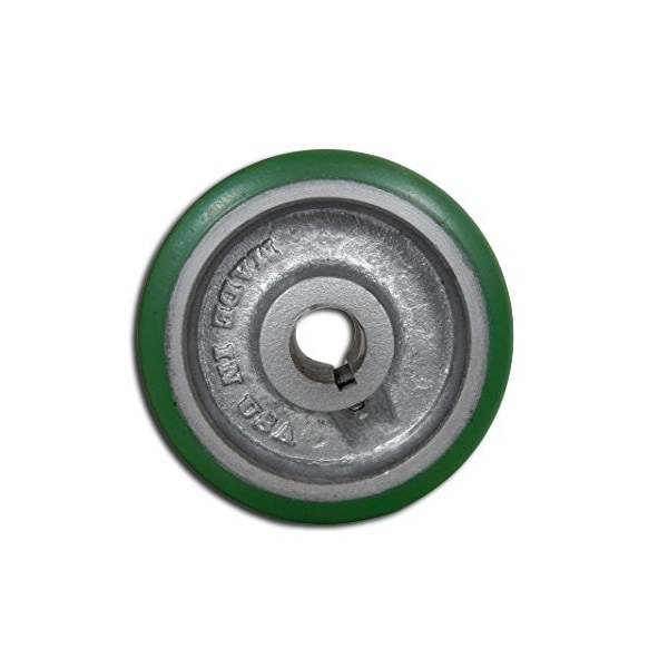 4"x1-1/2" Polyurethane on Steel Keyed Drive Wheel, 1/2" Bore, 45080